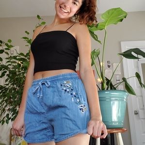 chambray shorts